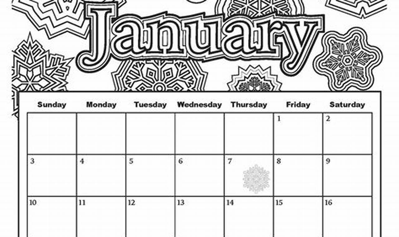 2024 Calendar Images Printable Coloring Pages Printable