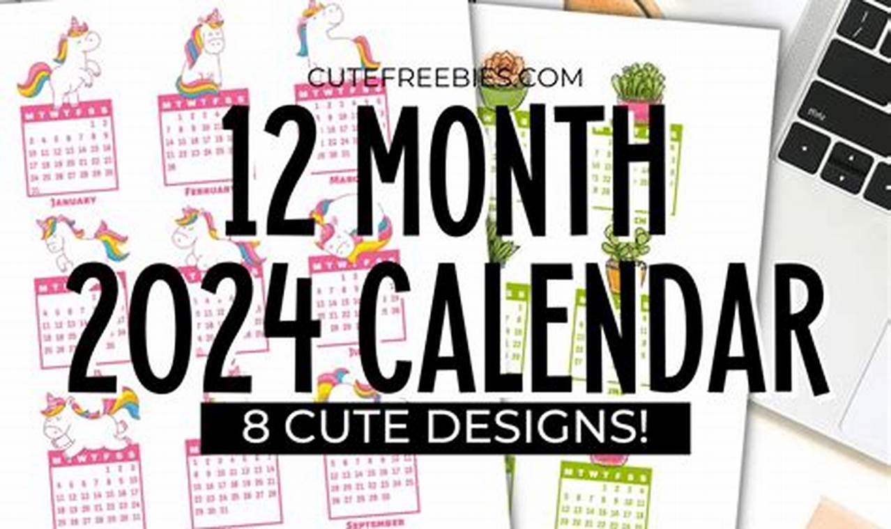 2024 Calendar Images Printable Stickers Online