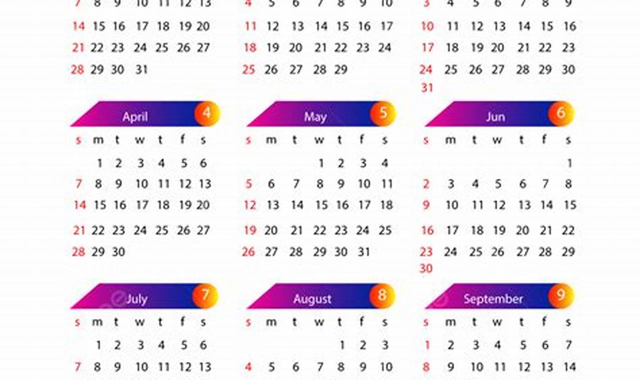 2024 Calendar Images Vector Png