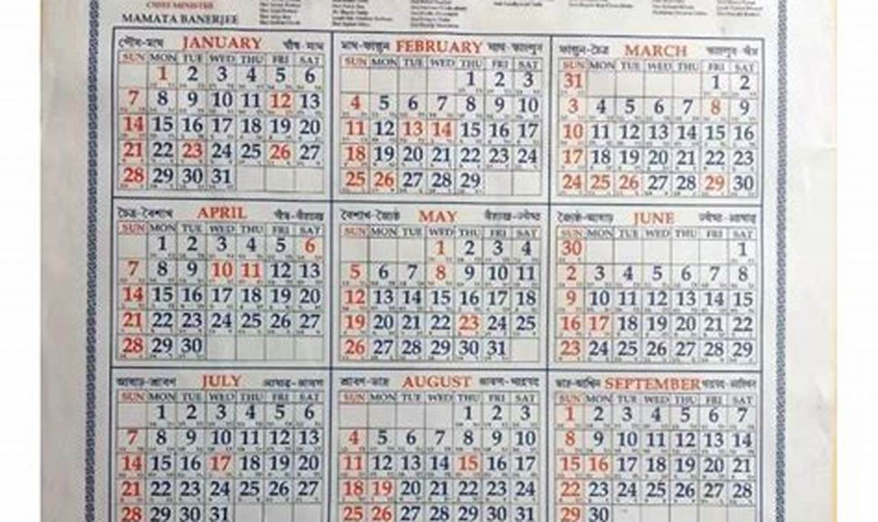 2024 Calendar Pdf With Holidays West Bengali