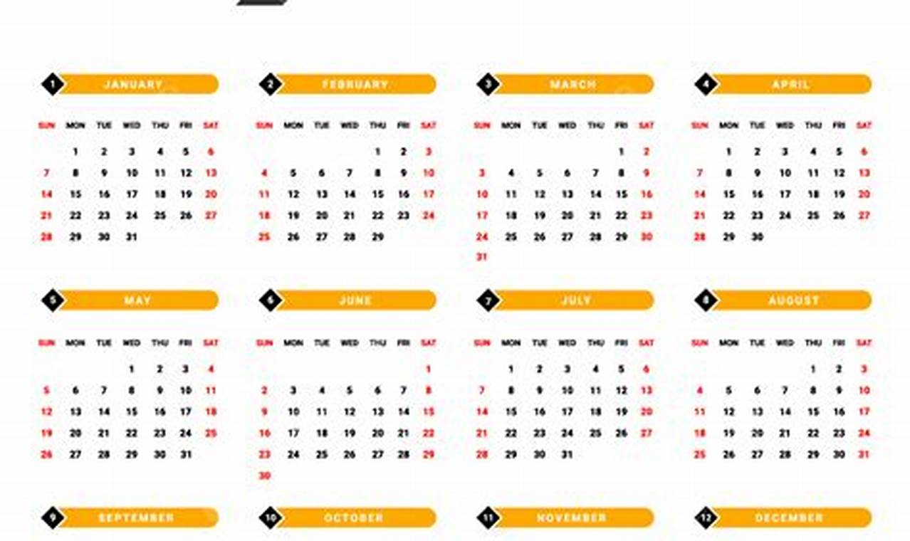 2024 Calendar Png Free Download
