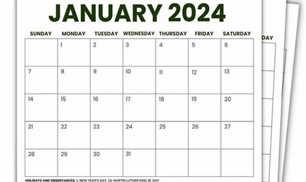 2024 Calendar Printable Free Pdf Monthly