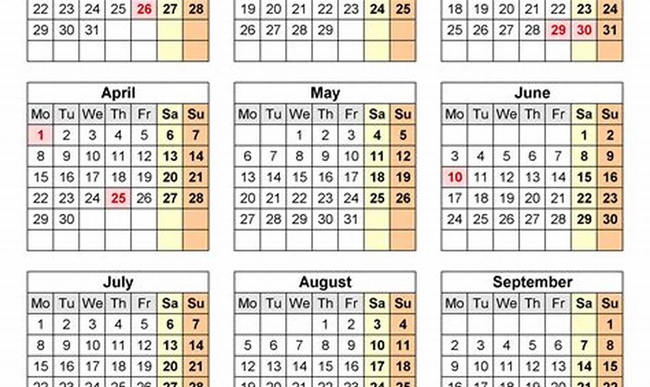 2024 Calendar Printable One Page Australia Free