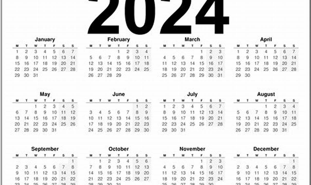 2024 Calendar Printable Uk Word Freebies