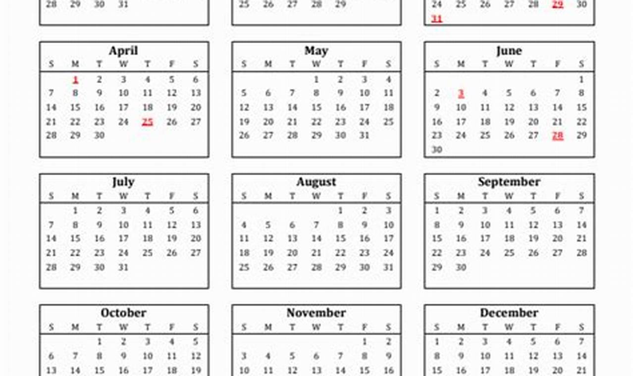 2024 Calendar Printable With Holidays Nz