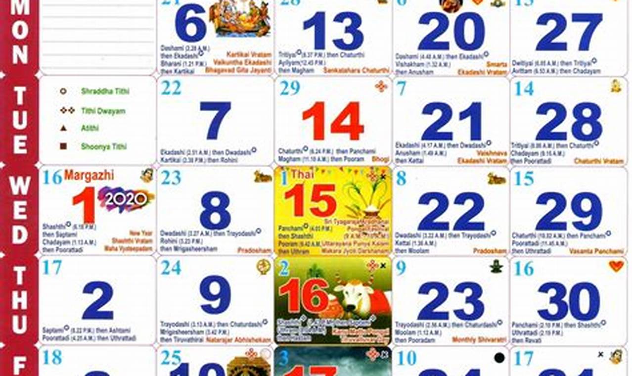 2024 Calendar Tamil Nadu