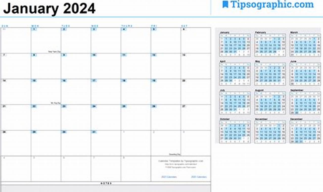 2024 Calendar Template Excel Free Download Word