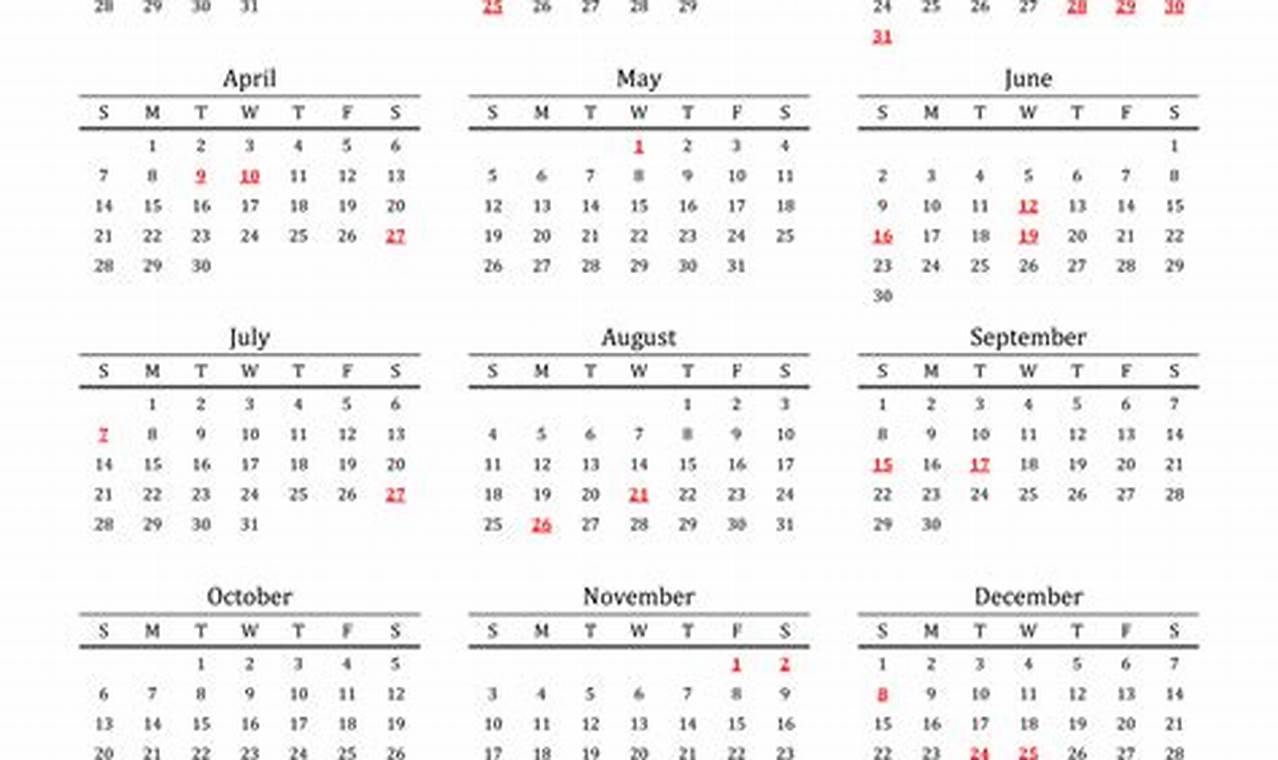 2024 Calendar Template Philippines Full Text