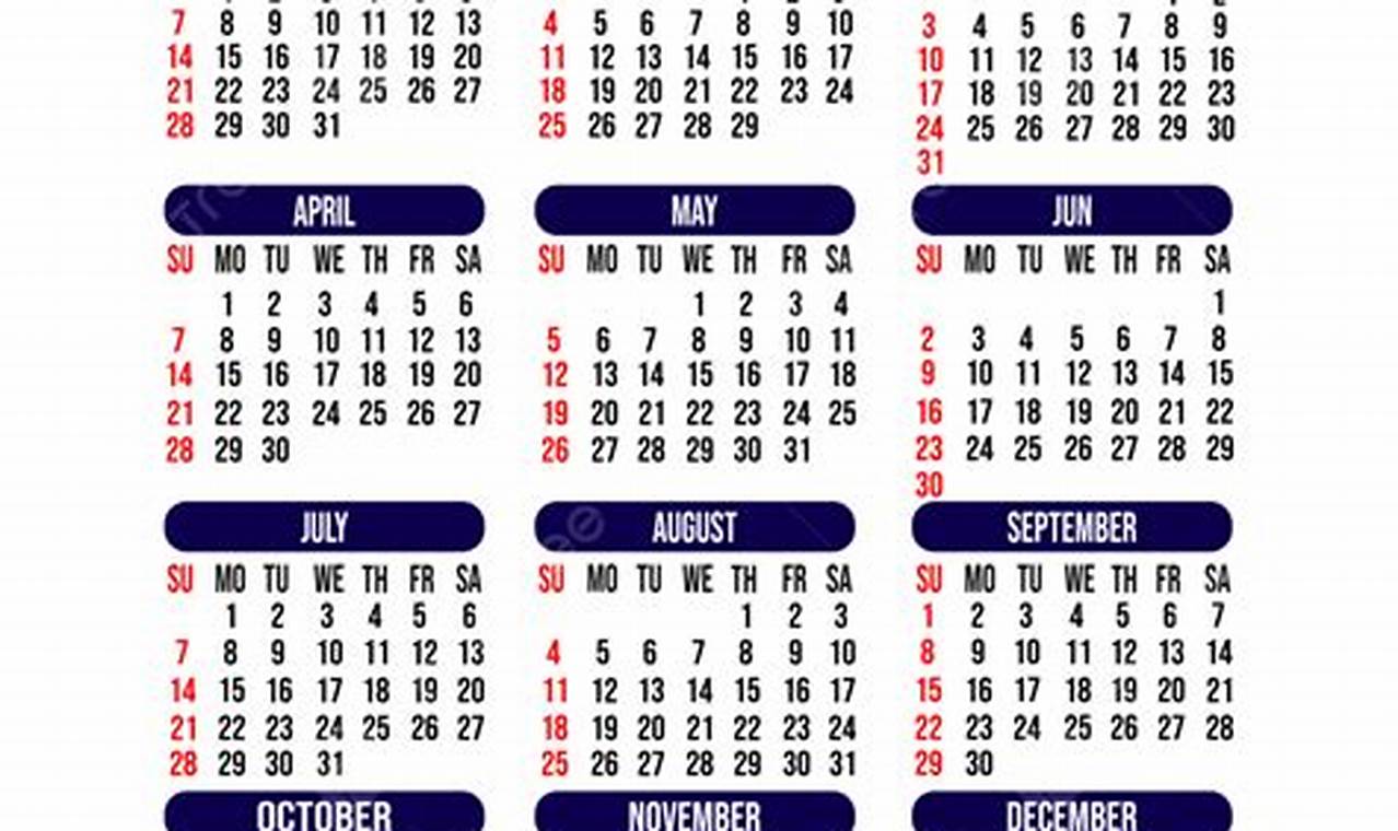 2024 Calendar Template Psd Free Download To Print
