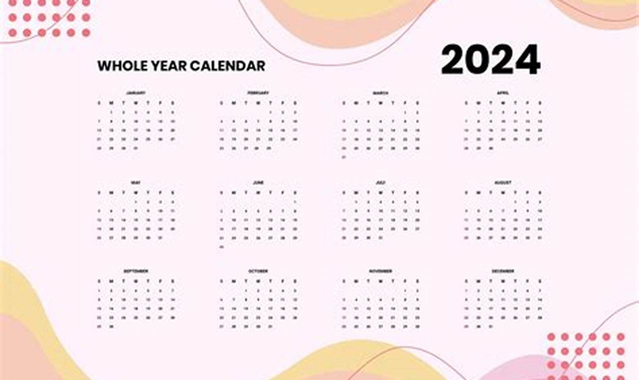 2024 Calendar Template Psd Free Downloadable Music