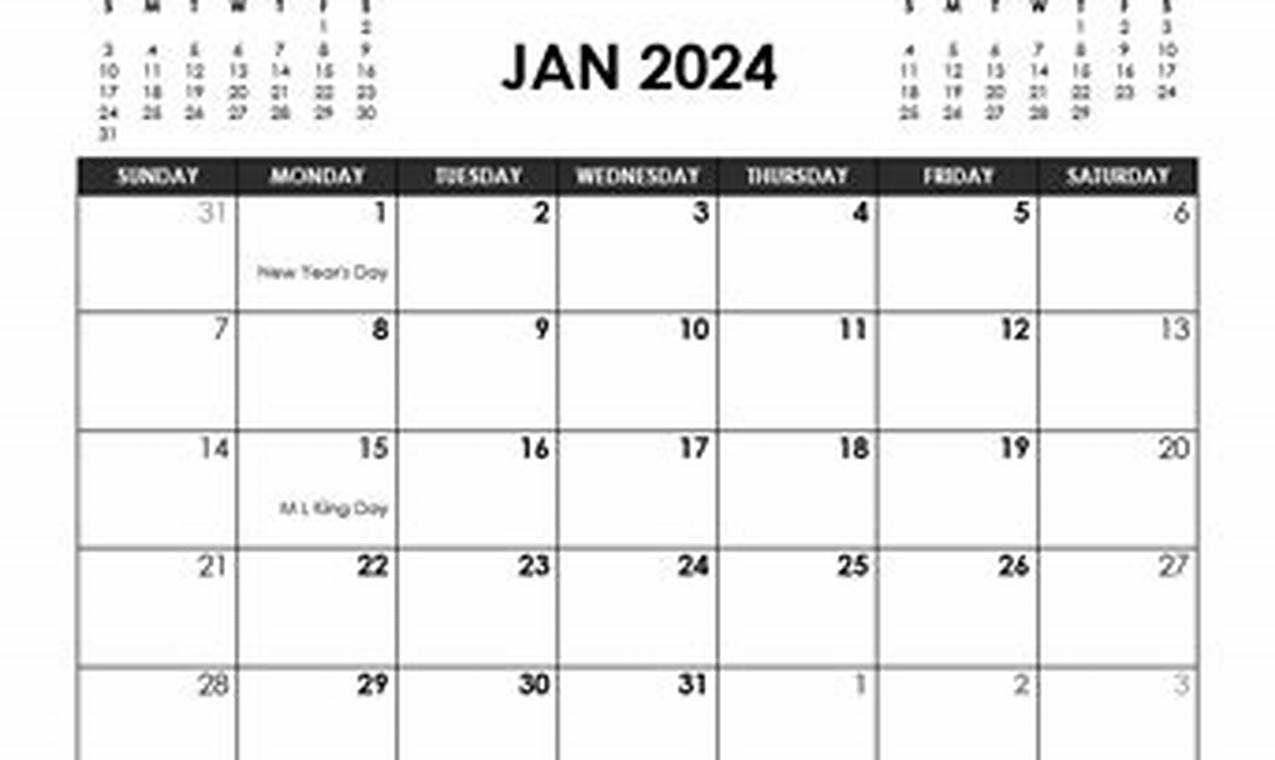 2024 Calendar Template Word