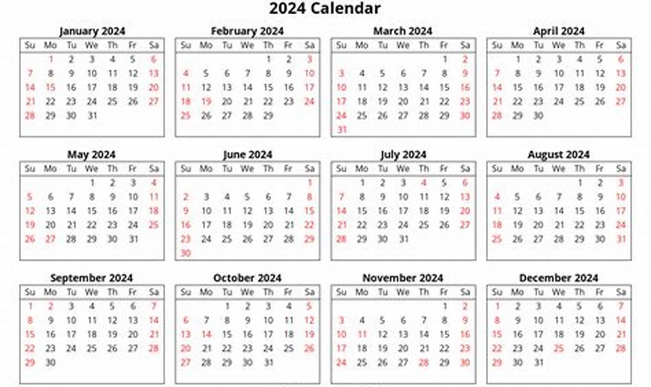 2024 Calendar Week Numbers Pdf Free