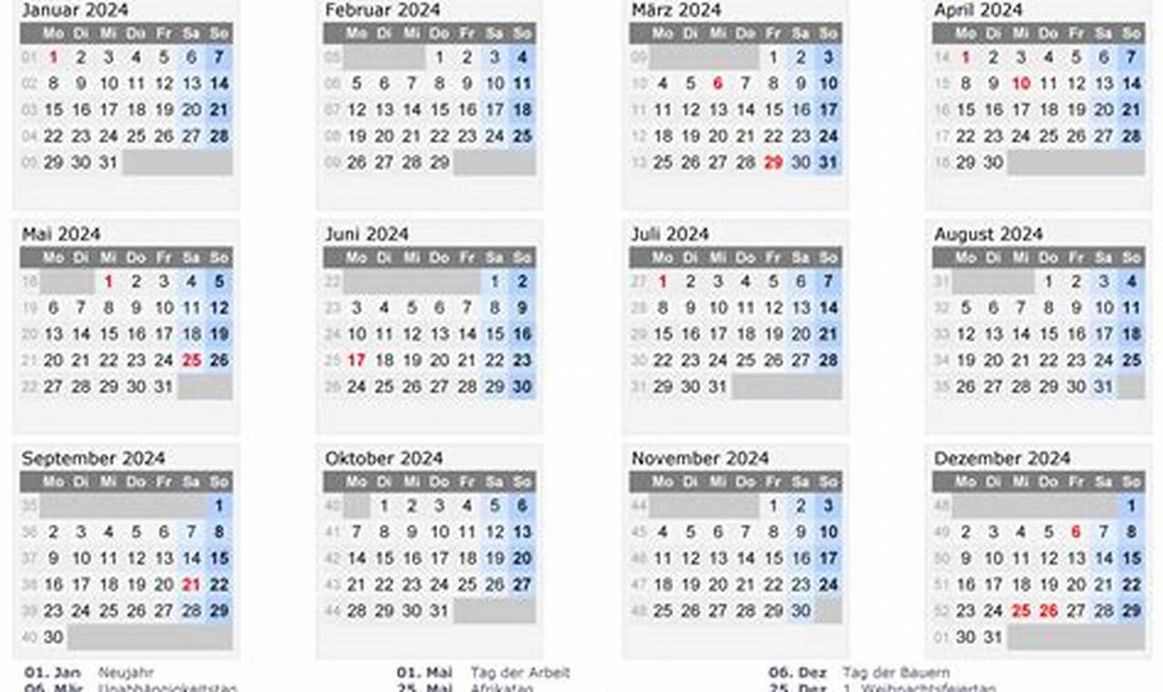 2024 Calendar With Holidays In Ghana List