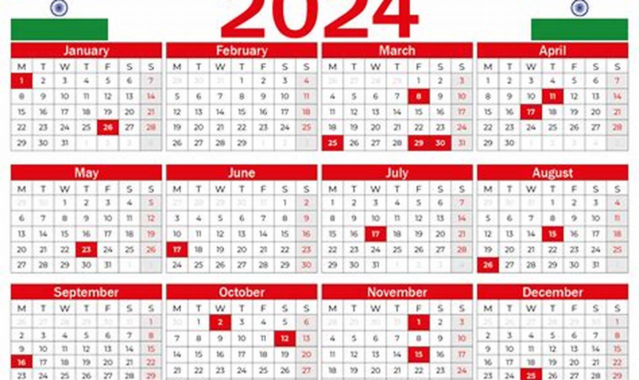 2024 Calendar With Holidays India Online