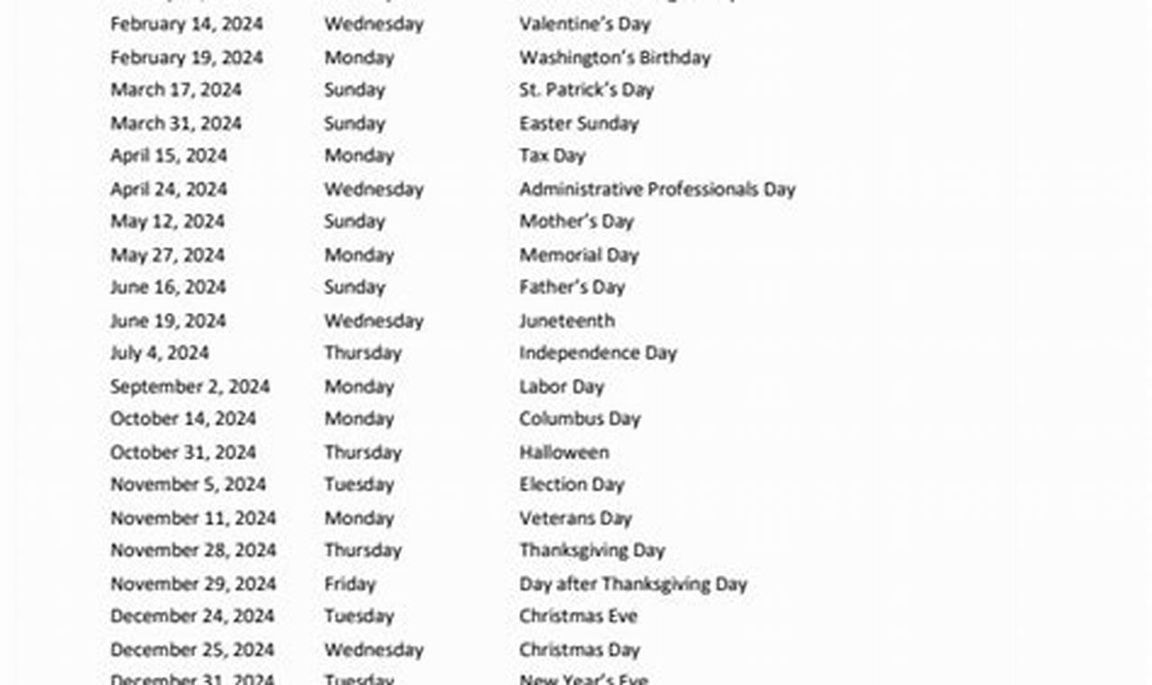 2024 Calendar With Holidays Listed Companies Act