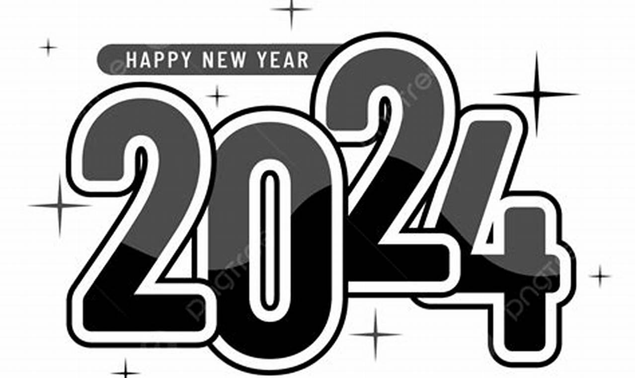 2024 Clipart Black And White