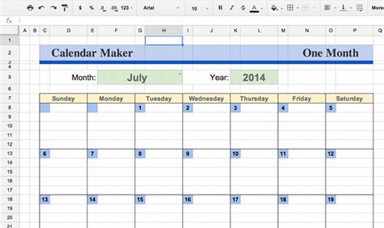 2024 Customized Calendar Google Sheets