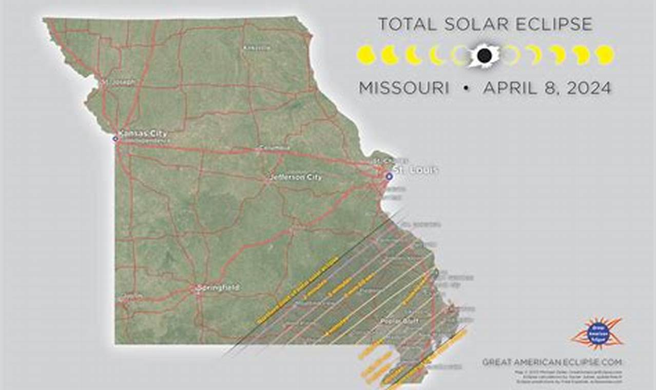 2024 Eclipse Map Missouri
