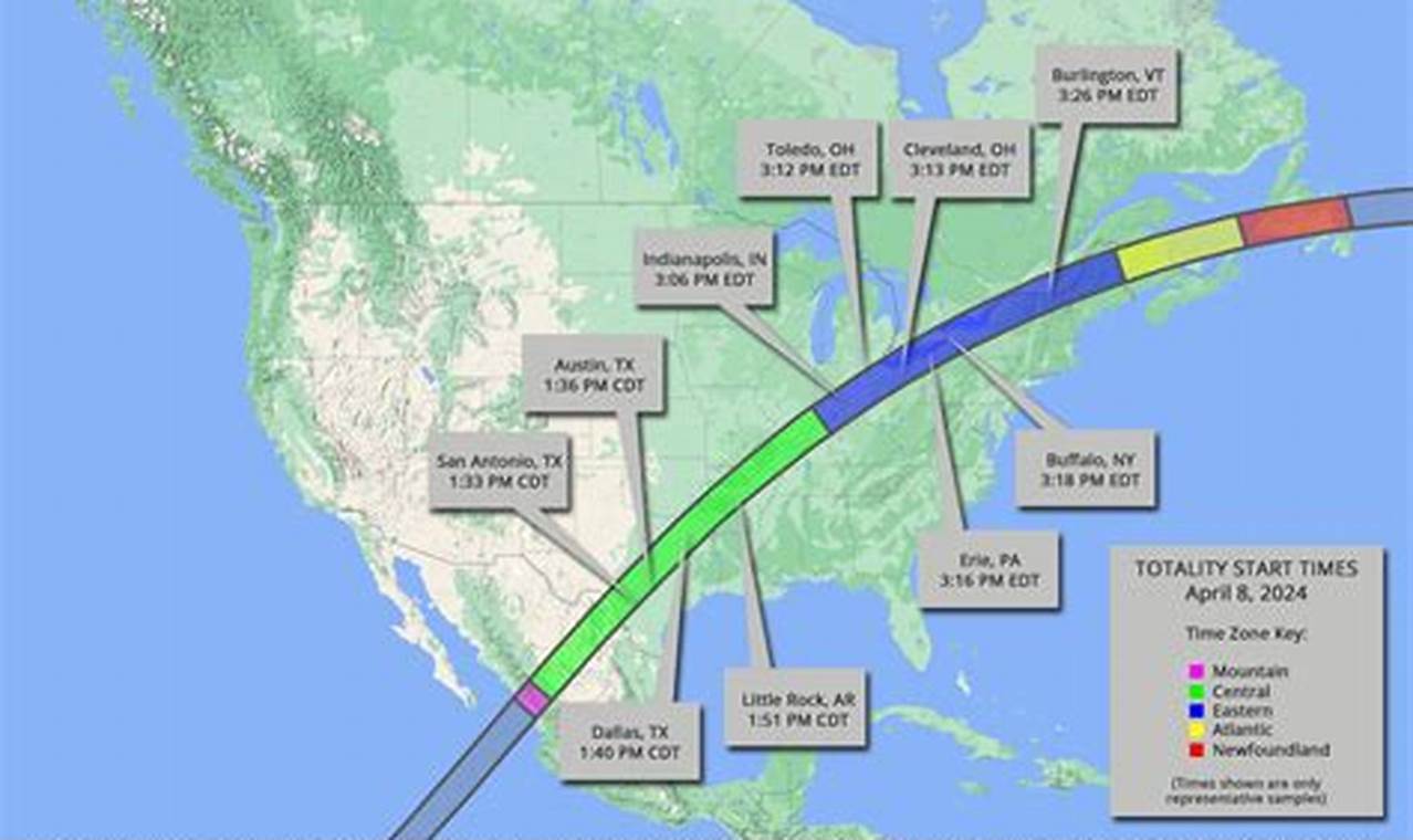 2024 Eclipse Map Usa