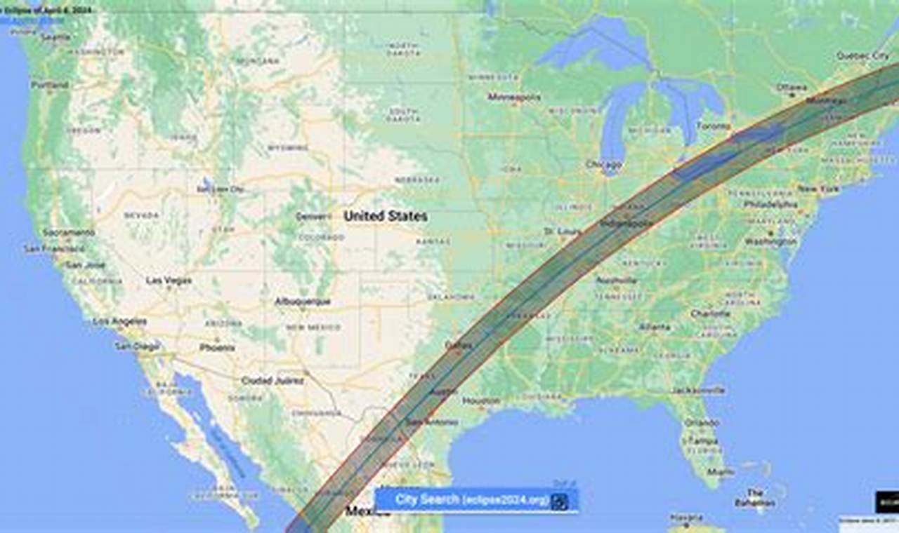 2024 Eclipse Path Of Totality Interactive Map 2024