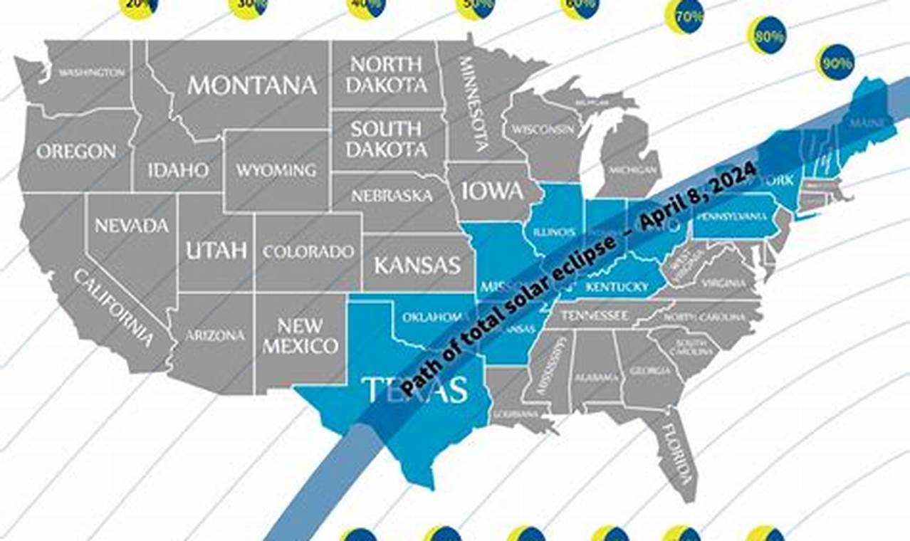 2024 Eclipse Time Map