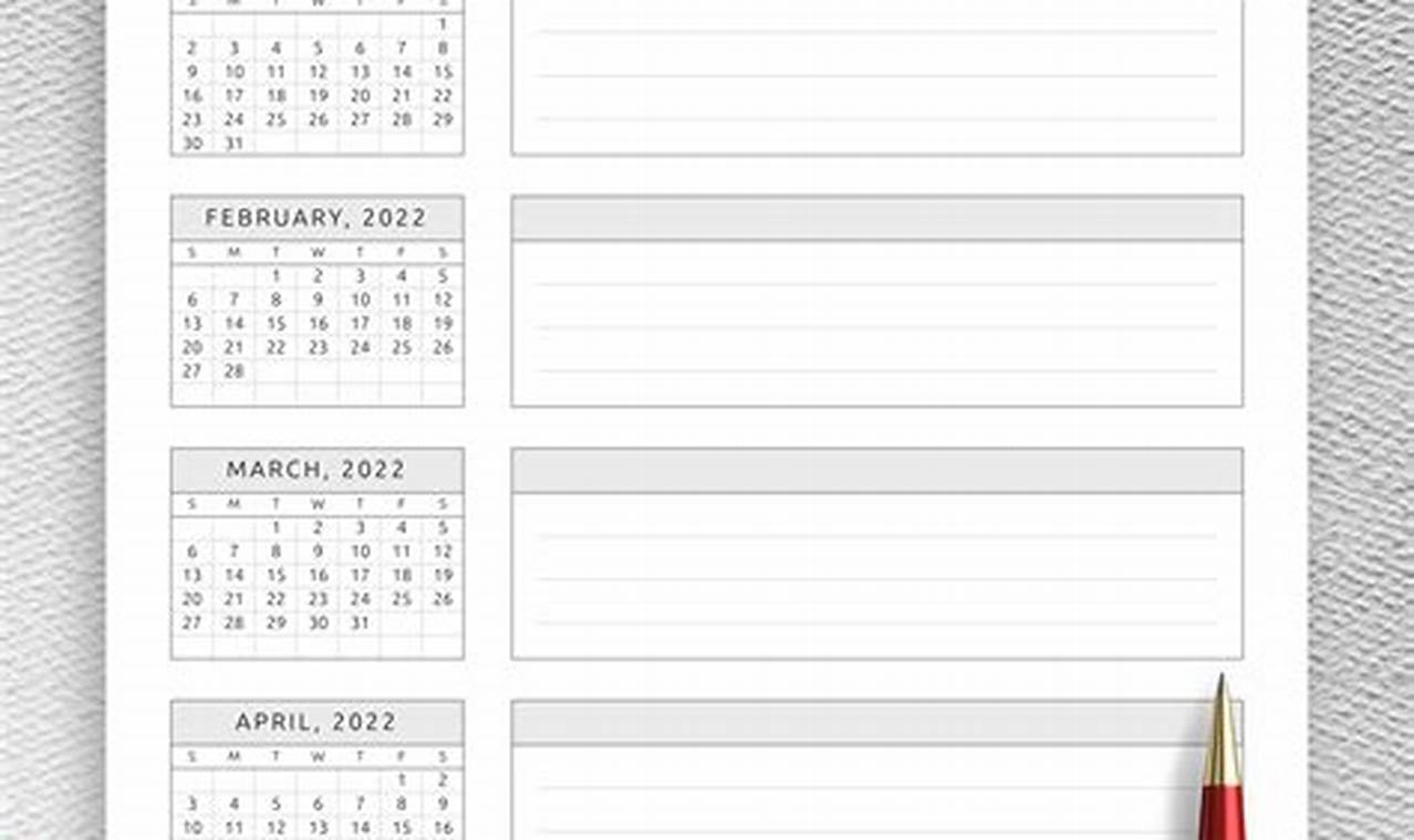2024 Event Calendar Template Blank