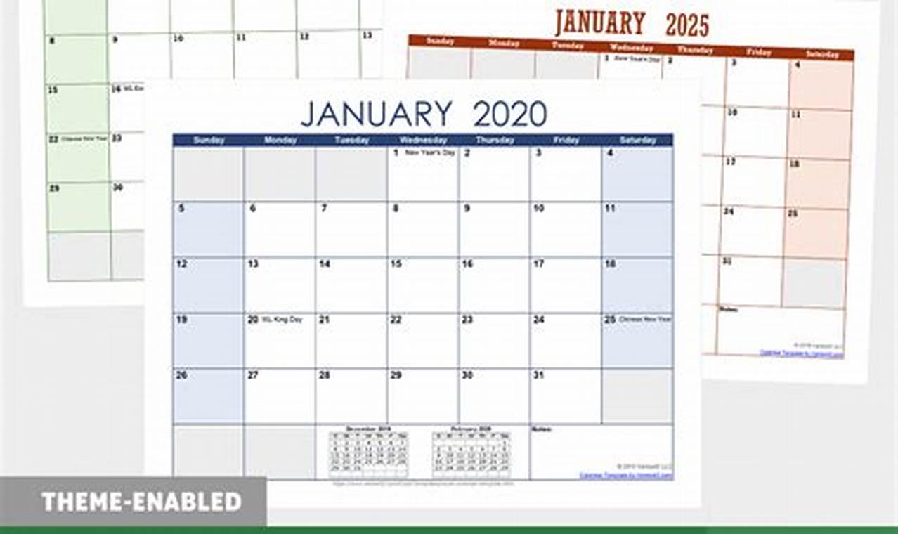 2024 Excel Monthly Calendar Template Free Template