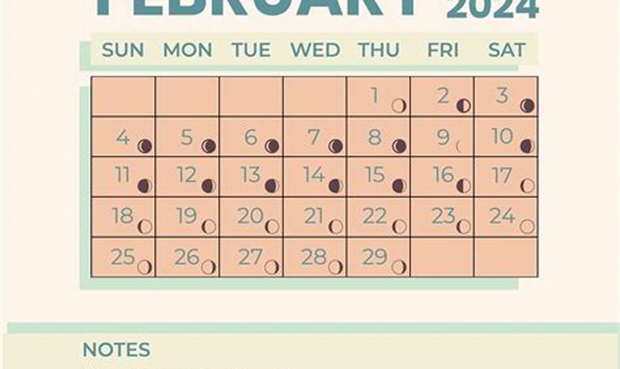 2024 February Calen2024 Moon Calendar Uk Times