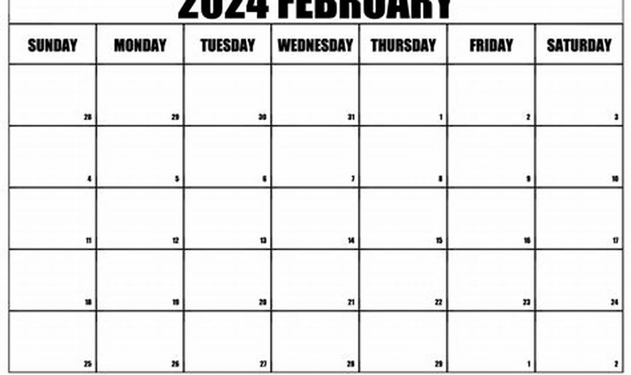 2024 February Calendar Free Printable Templates Free