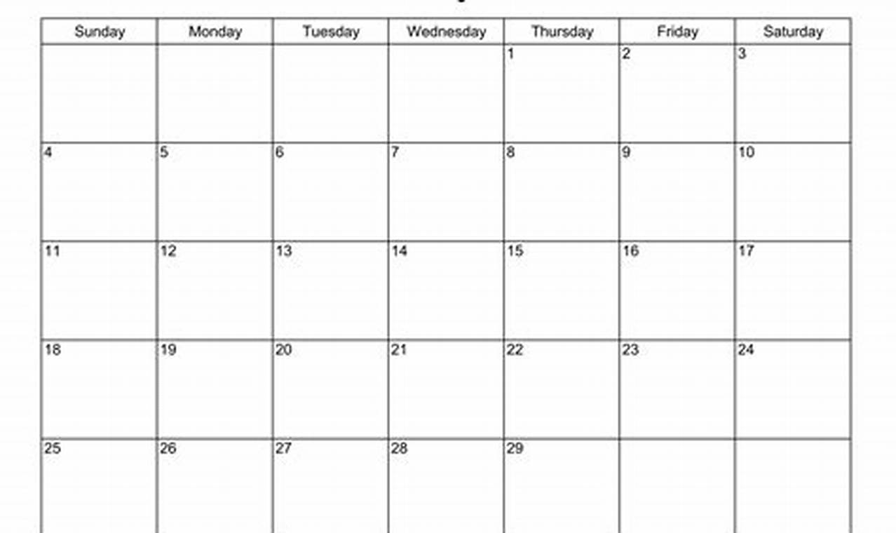 2024 February Calendar Template Download Free