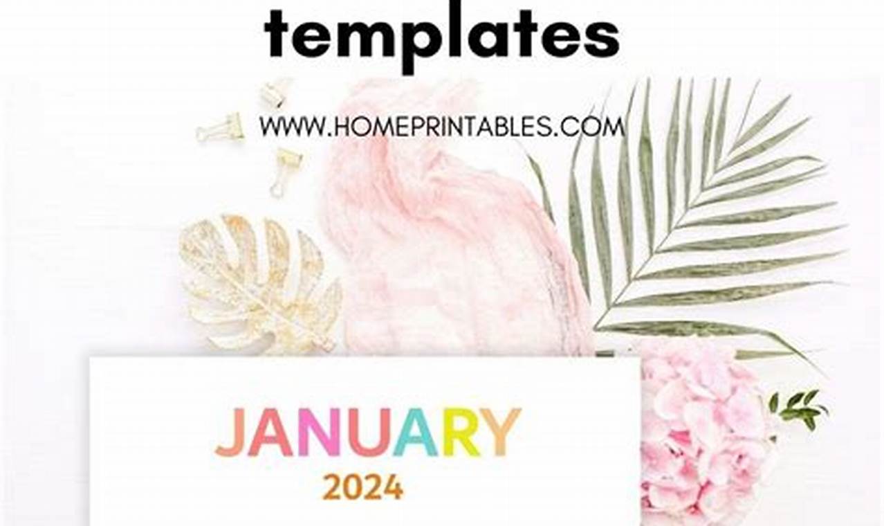 2024 Free Calendar Printable By Month Template