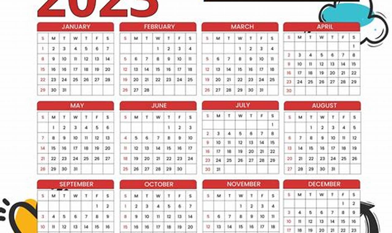 2024 Free Calendar Word Template 2023