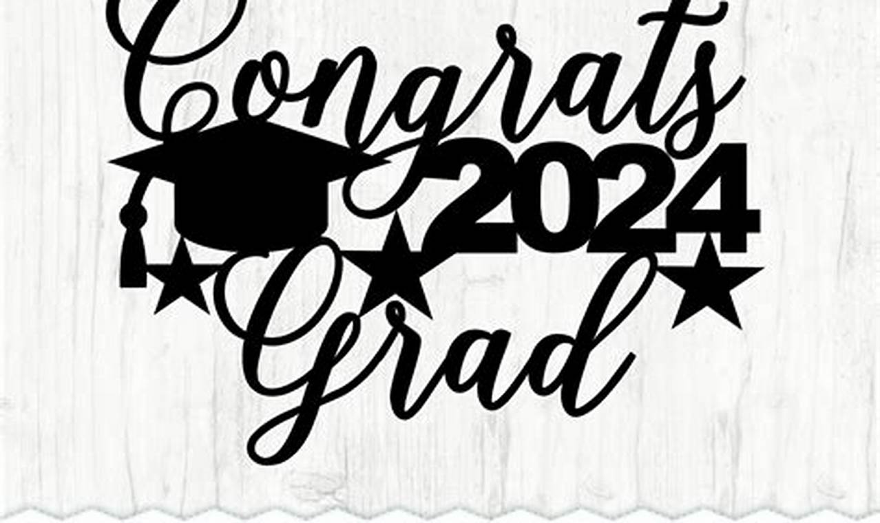 2024 Graduation Clipart Black And White