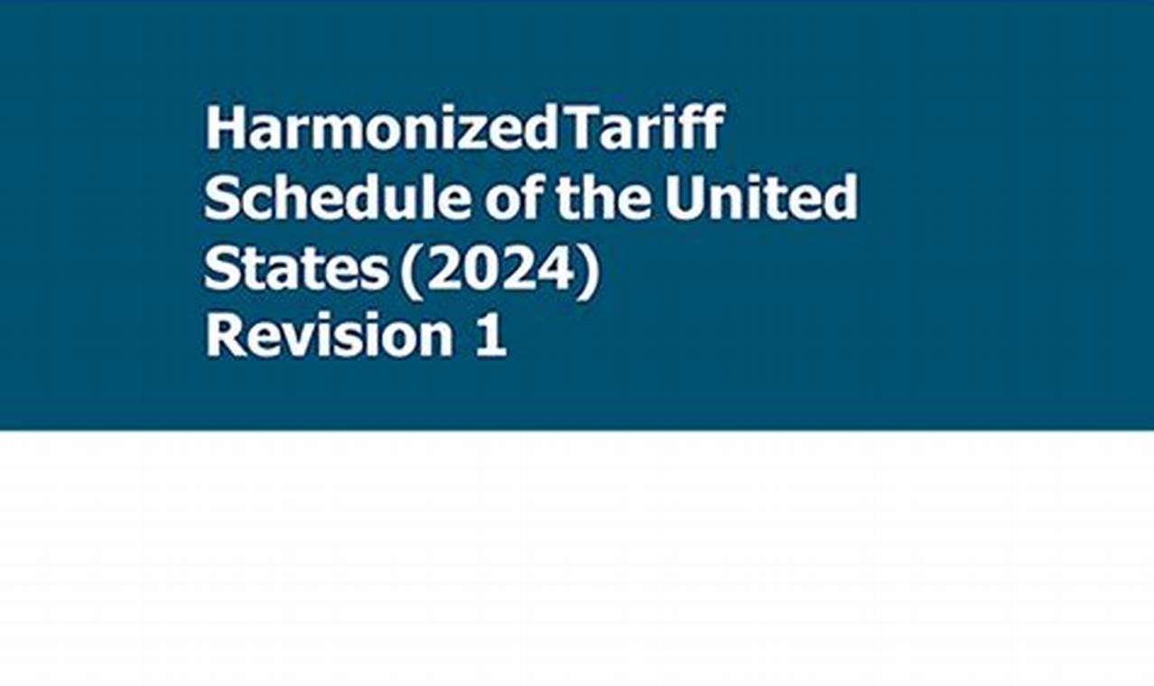2024 Harmonized Tariff Schedule Calculator