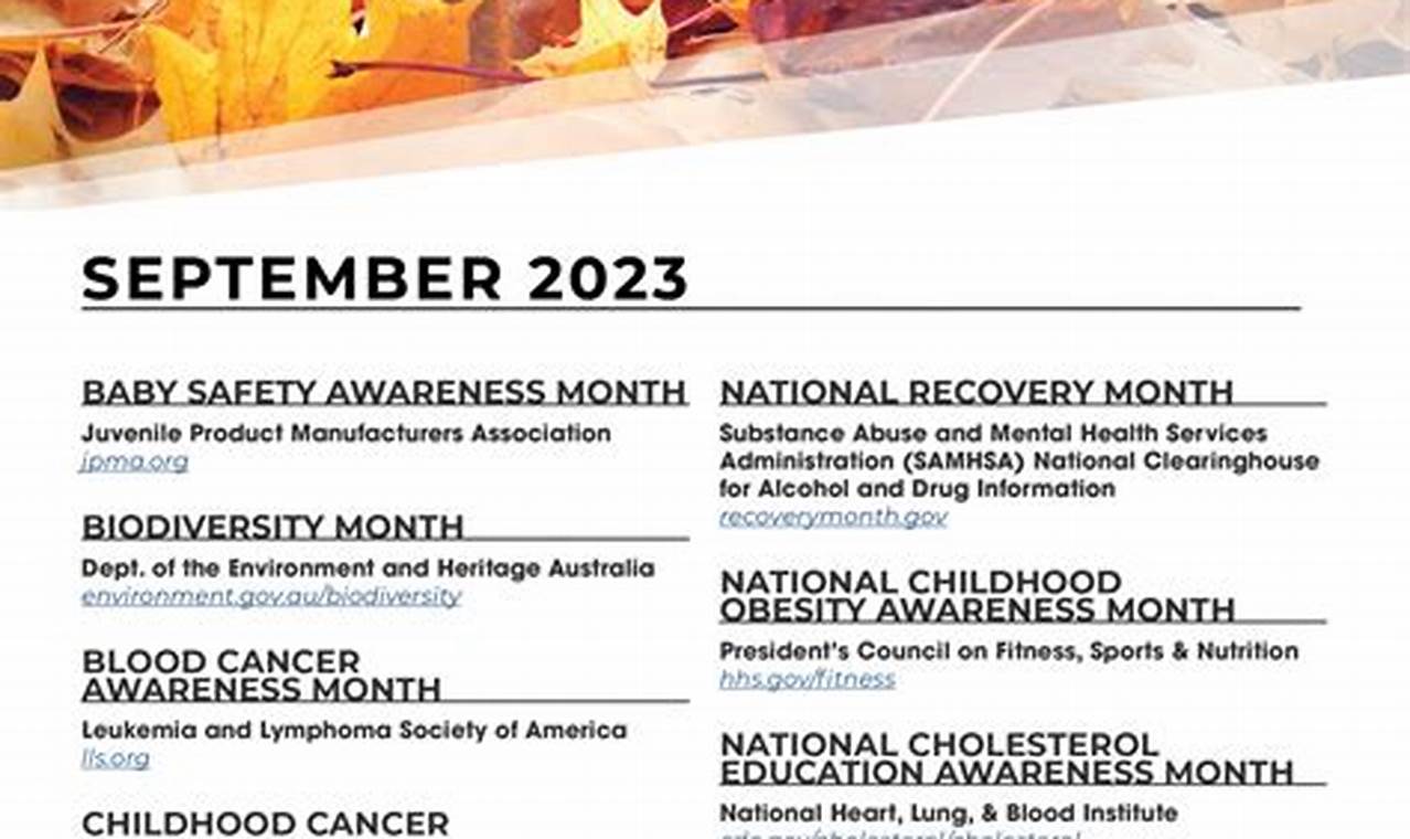 2024 Health Observances Calendar