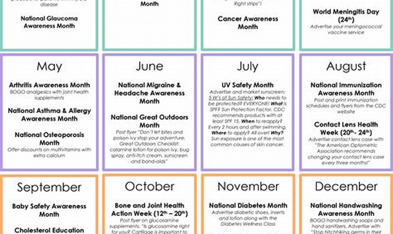 2024 Healthcare Observances Calendar