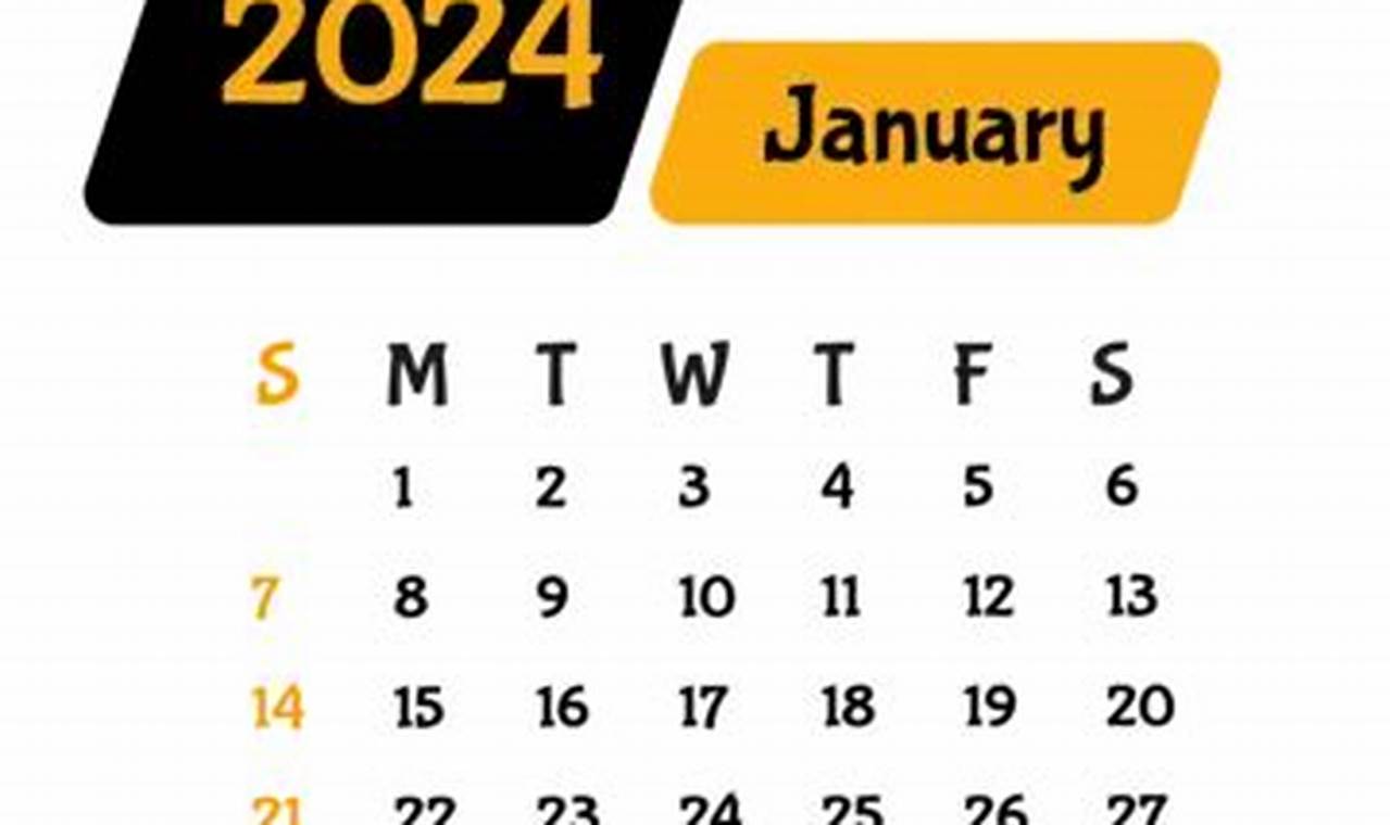 2024 January Calendar Background Design Template
