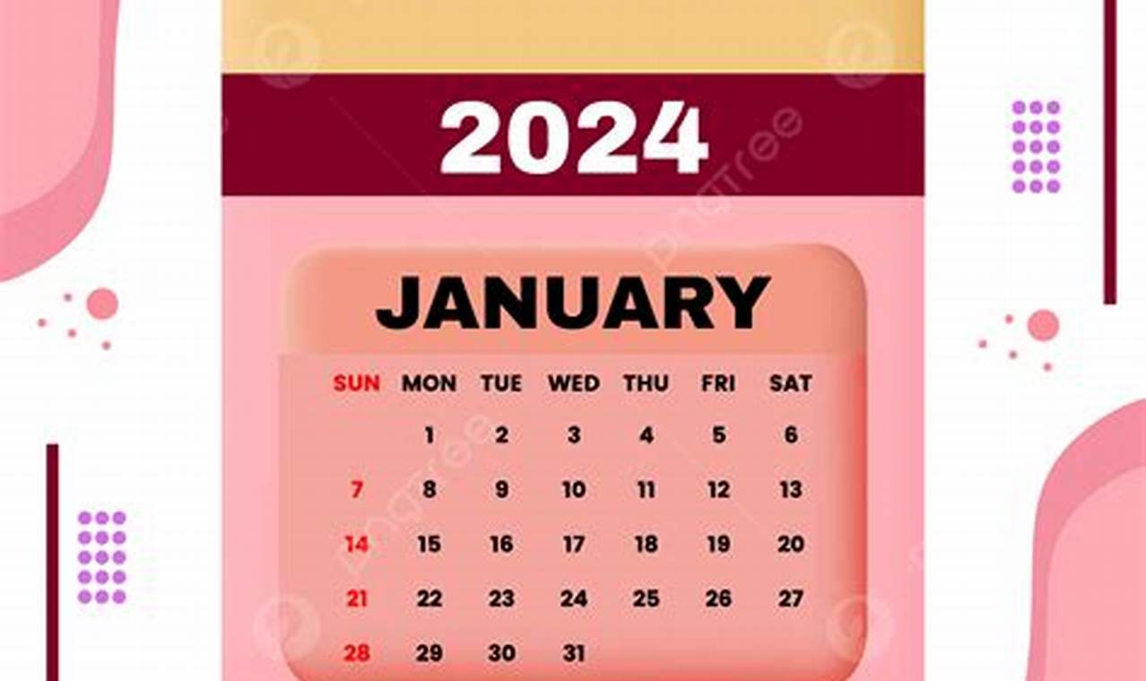 2024 January Calendar Wallpaper Clip Art Free Images