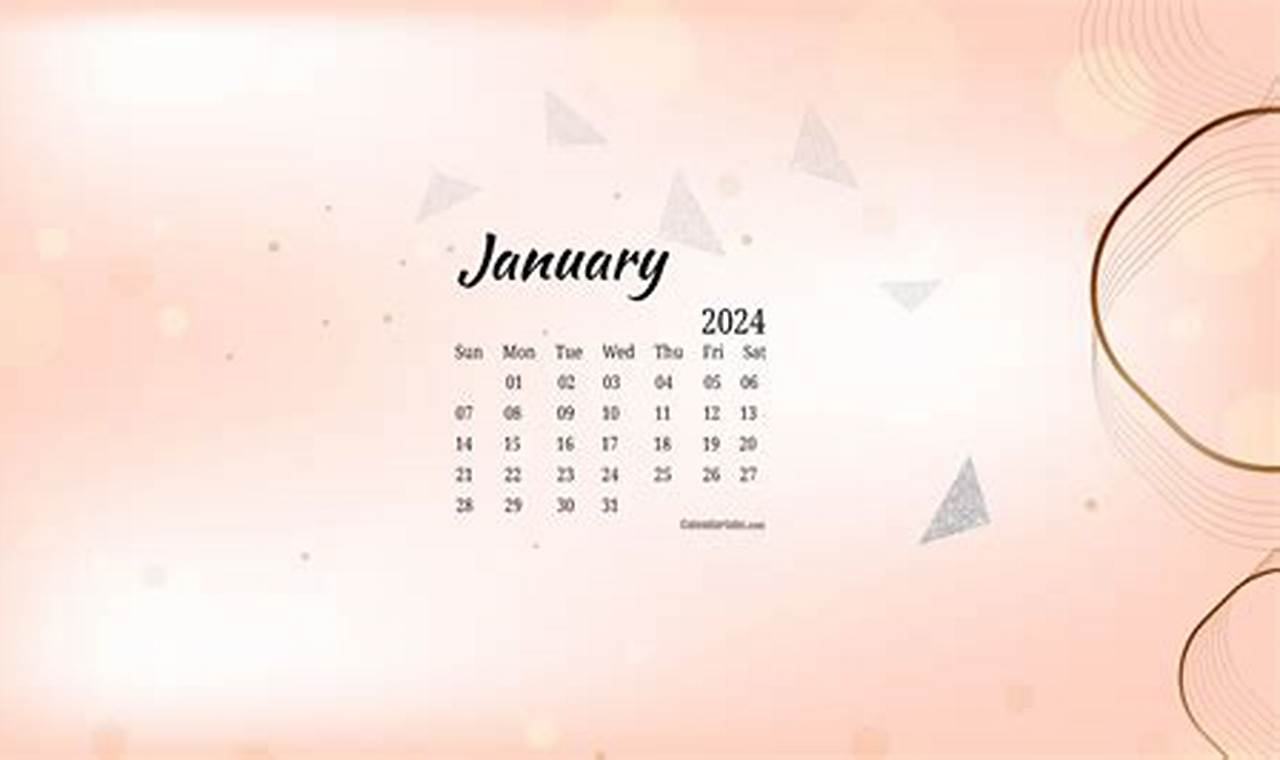 2024 January Calendar Wallpaper Desktop App