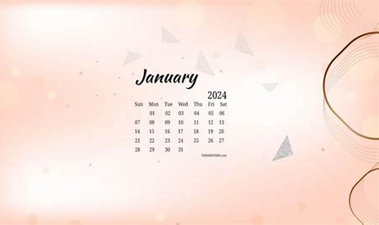 2024 January Calendar Wallpaper Wallpaper