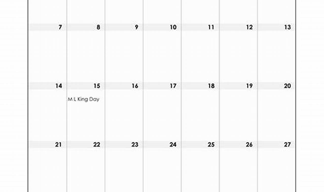 2024 January Calendar With Grid Lines In Excel File
