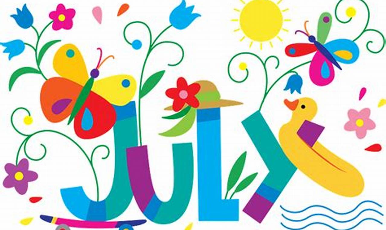 2024 July Calendar Images Clip Art Funny