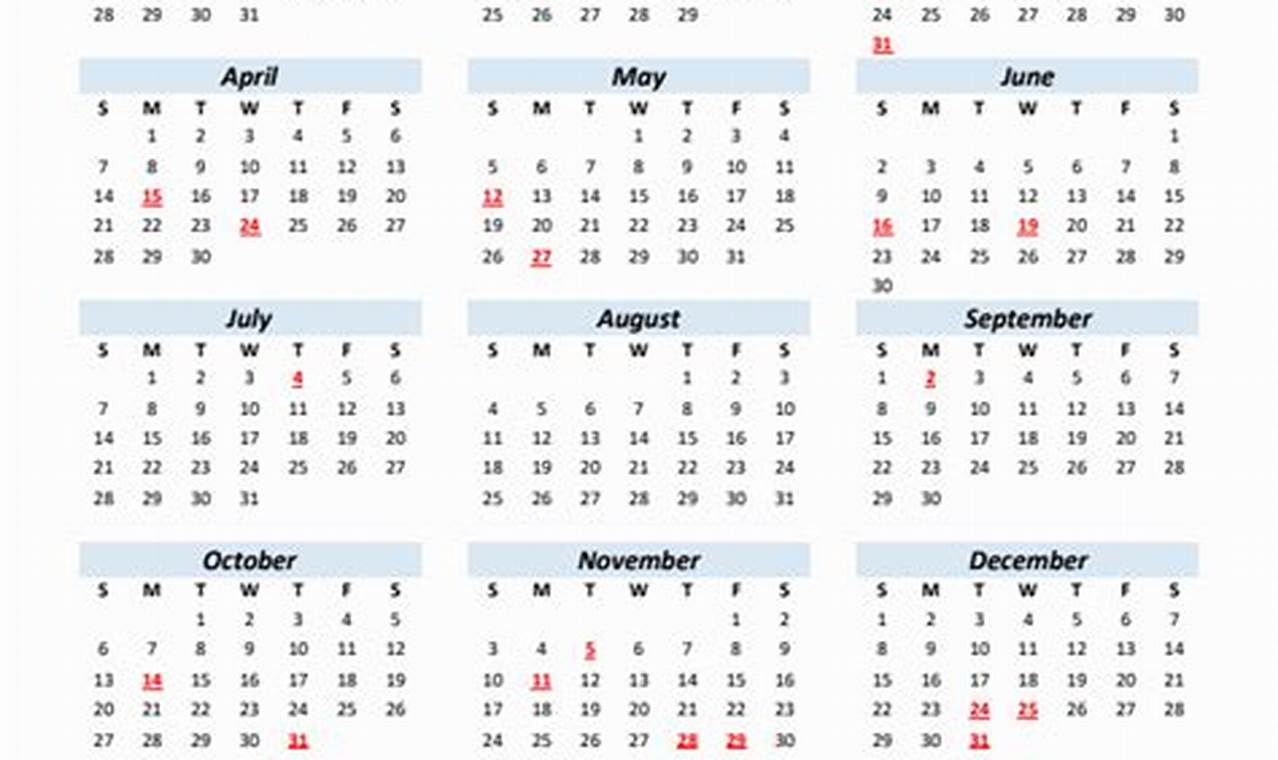 2024 La County Holiday Calendar Printable