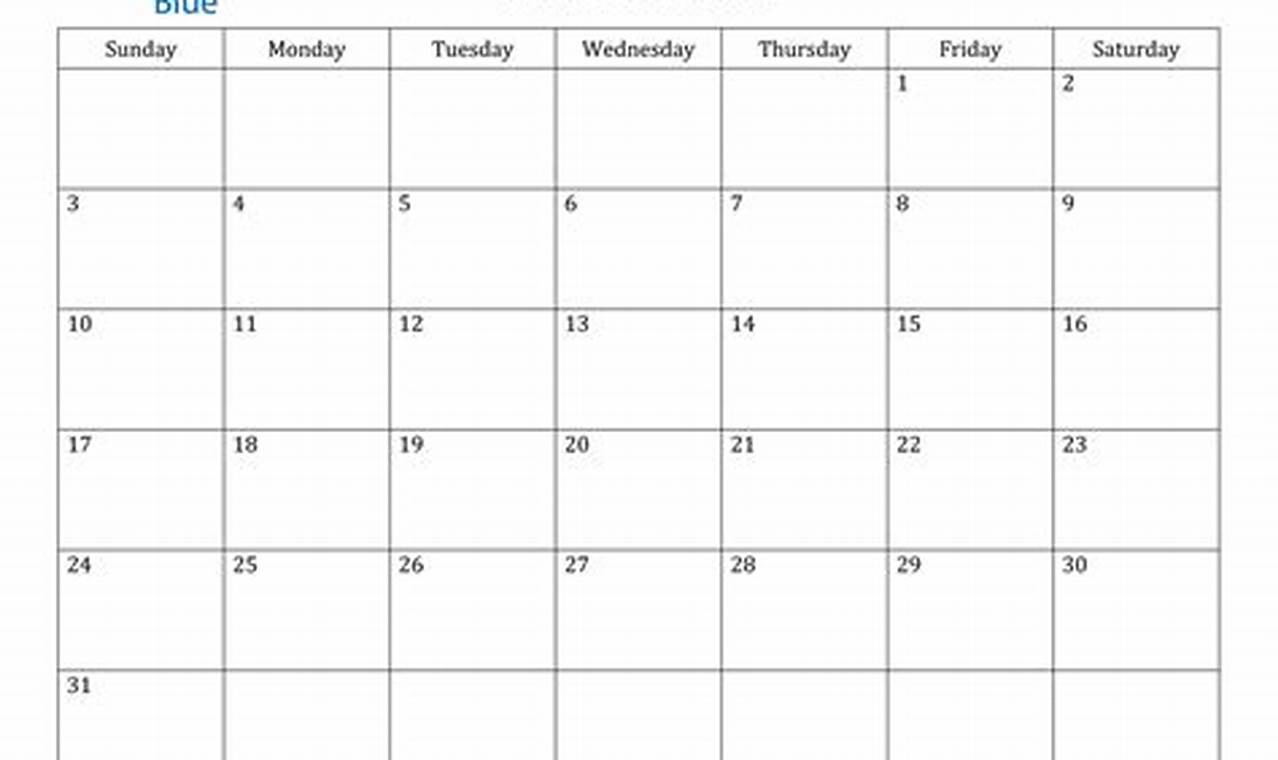2024 March Calendar Template Printable Calendar