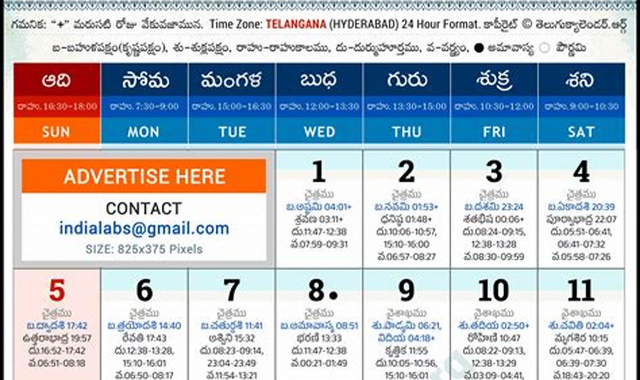 2024 May Telugu Panchangam Calendar