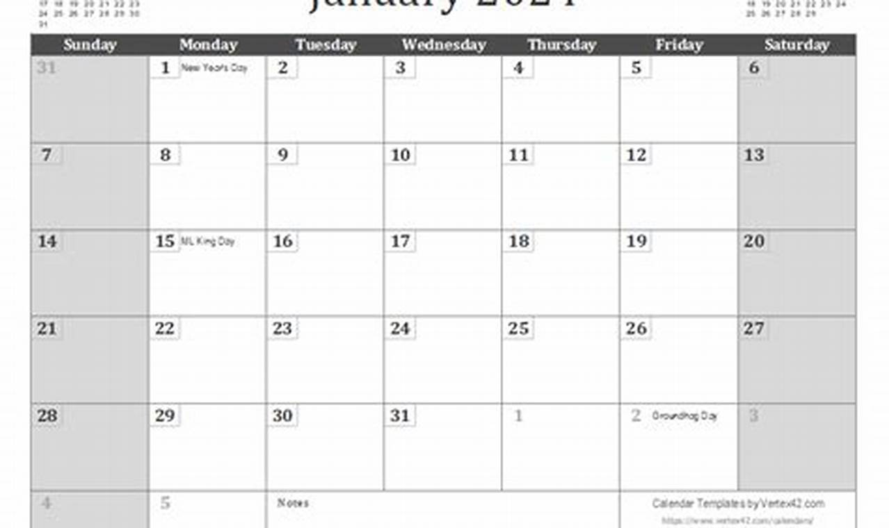 2024 Monthly Calendar With Holidays Word Template