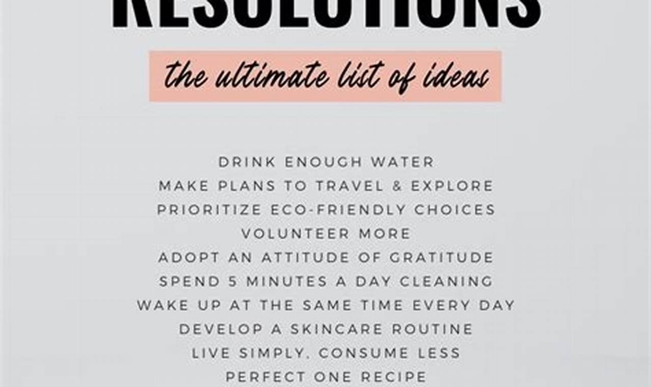 2024 New Year Resolution Ideas