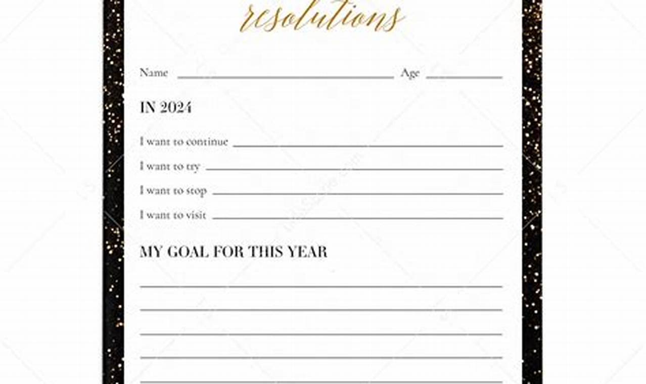 2024 New Years Resolutions