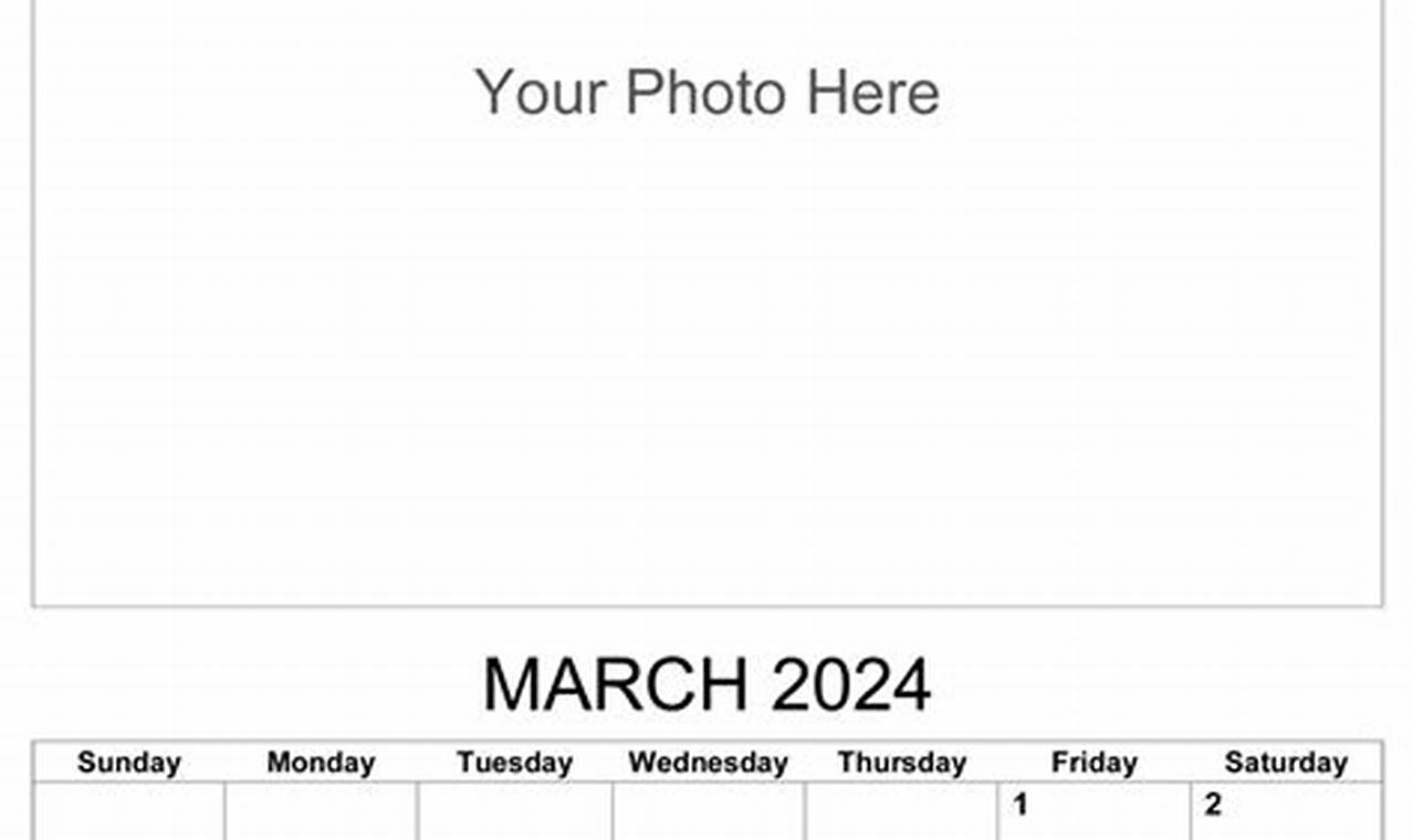 2024 Photo Calendar Template WordPress Download