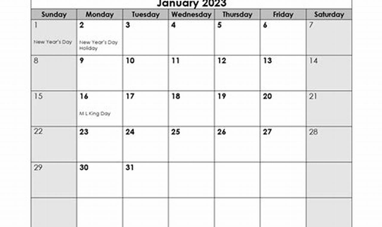 2024 Printable Calendar Free Template 2023 Month